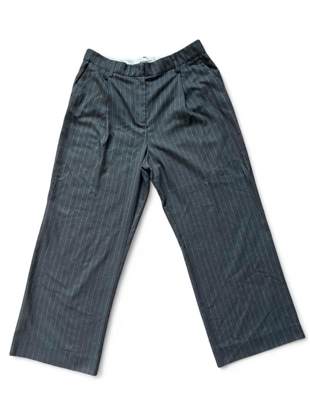 Men's Gray Pinstripe Dress Pants - Unbranded